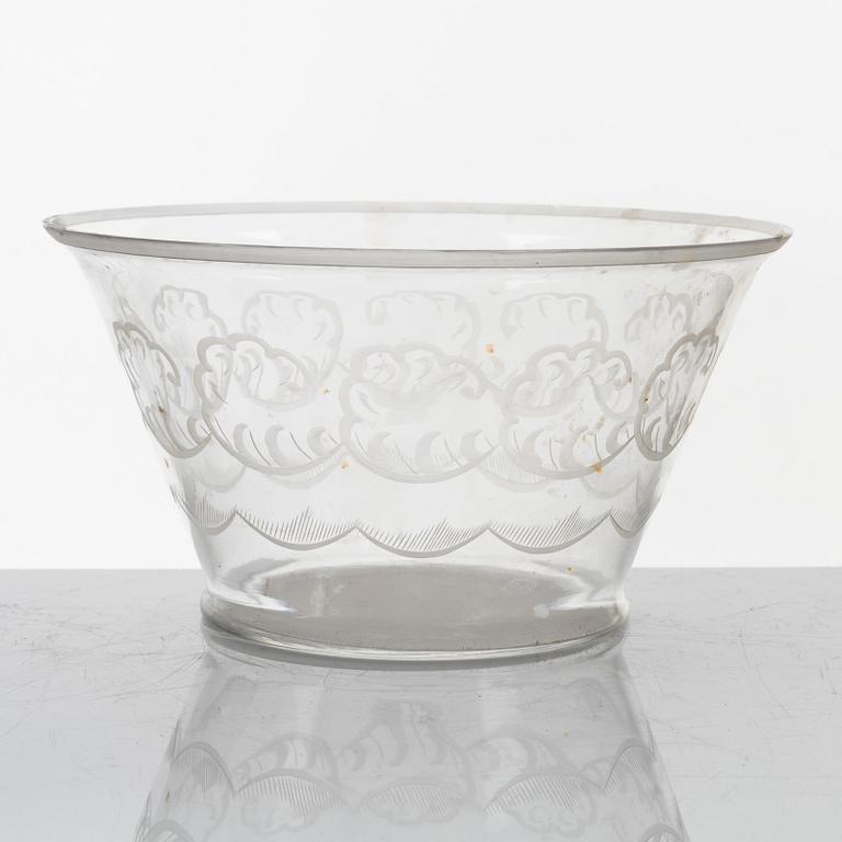 Simon Gate, skål, "Molnet", Orrefors,