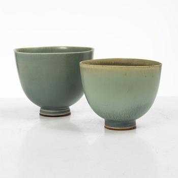 Berndt Friberg, two stoneware bowls, Gustavsberg Studio 1954 and 1957.