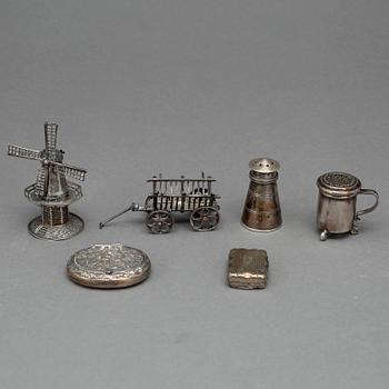 PARTI SILVER, 6 delar, 1900-tal. Vikt ca 122 gram.