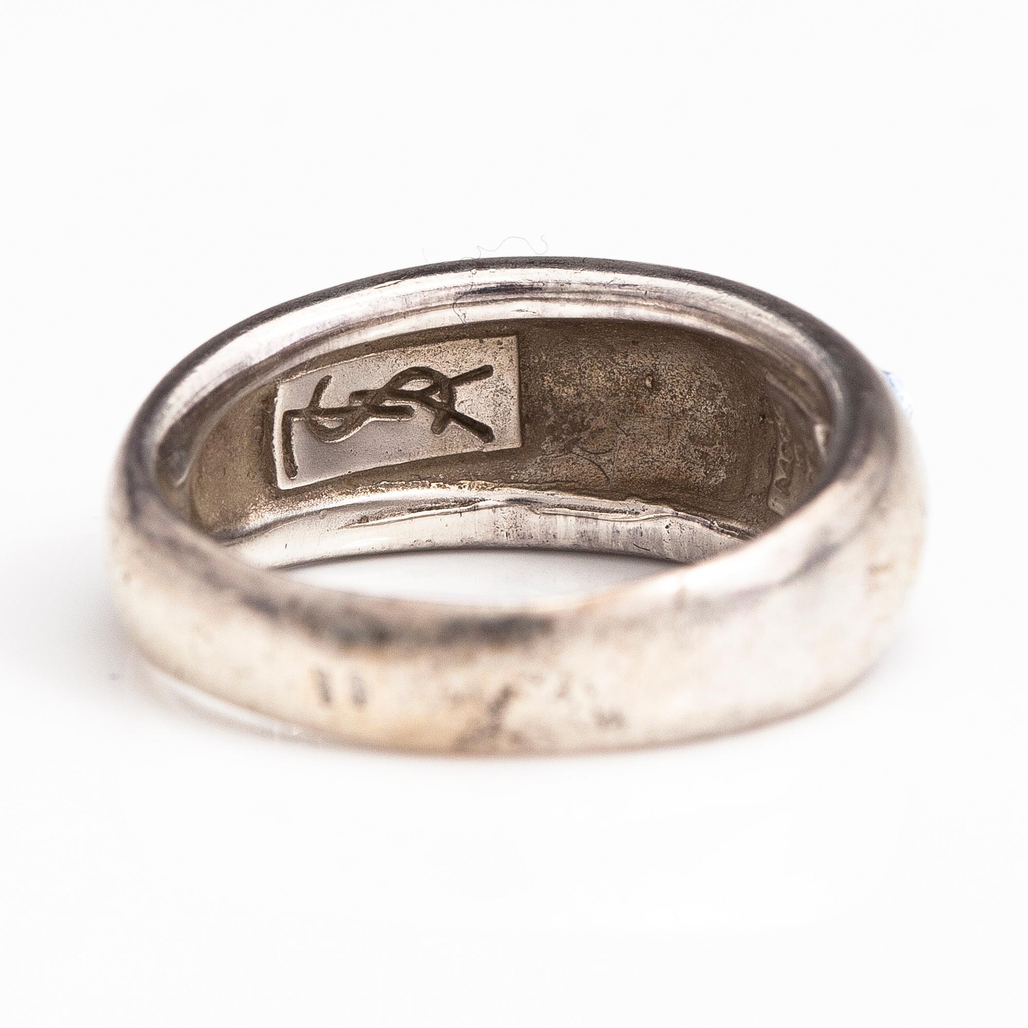 Ysl silver ring top