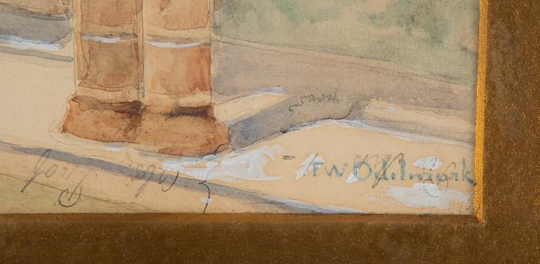 Frans Wilhelm Odelmark, akvarell, signerad.