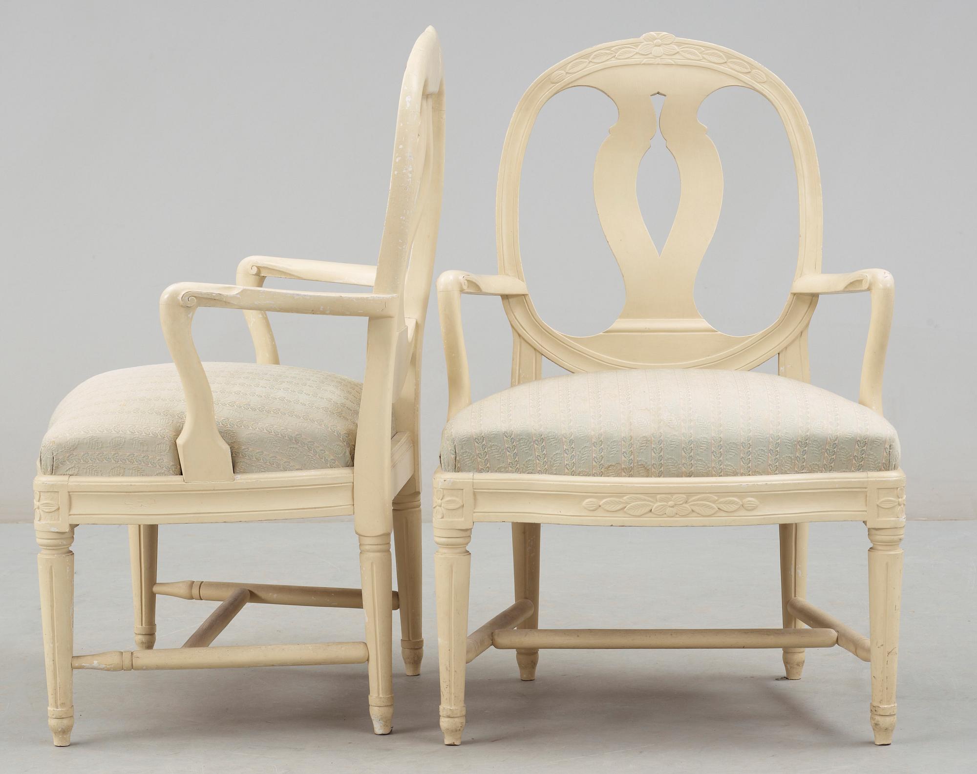 SOFFGRUPP, 3 delar, gustaviansk stil, omkr 1900-talets mitt.