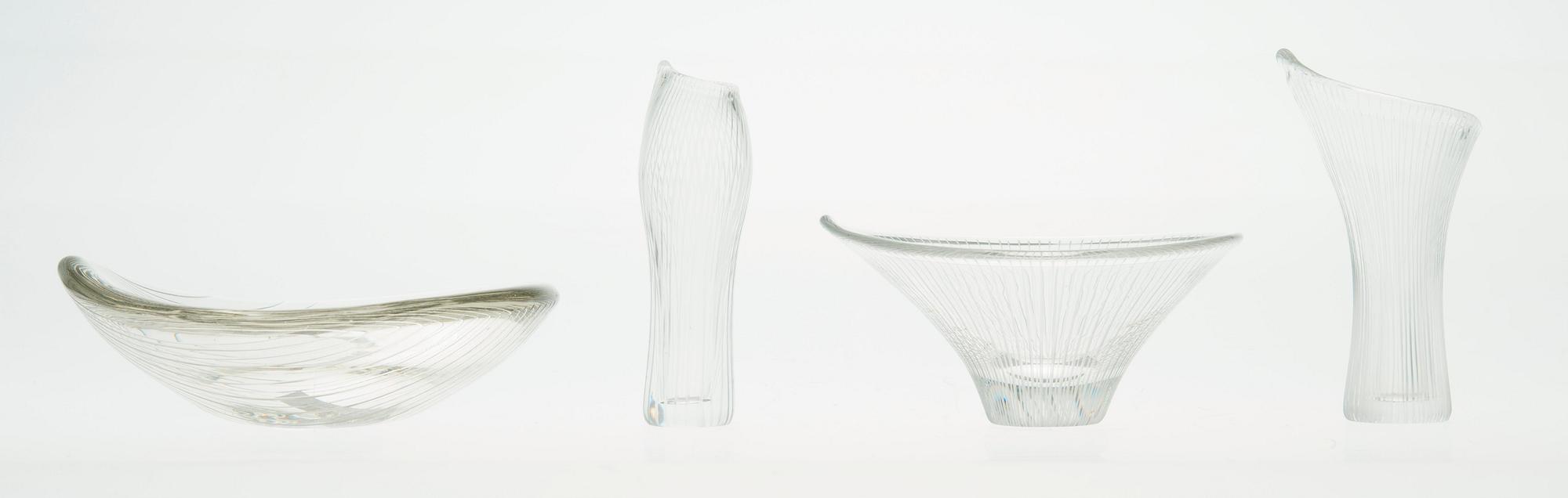 Tapio Wirkkala, TAPIO WIRKKALA, ART GLASS, 4 PIECES.