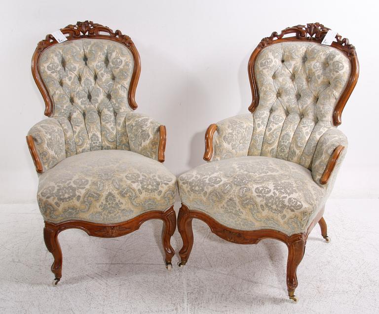 STOLAR, ett par, nyrokoko, sent 1800-tal.