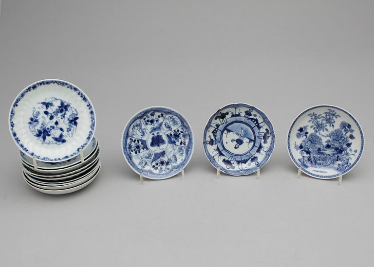FAT samt KOPPAR, 12 st, porslin, Kina 1800 samt 1900-tal.