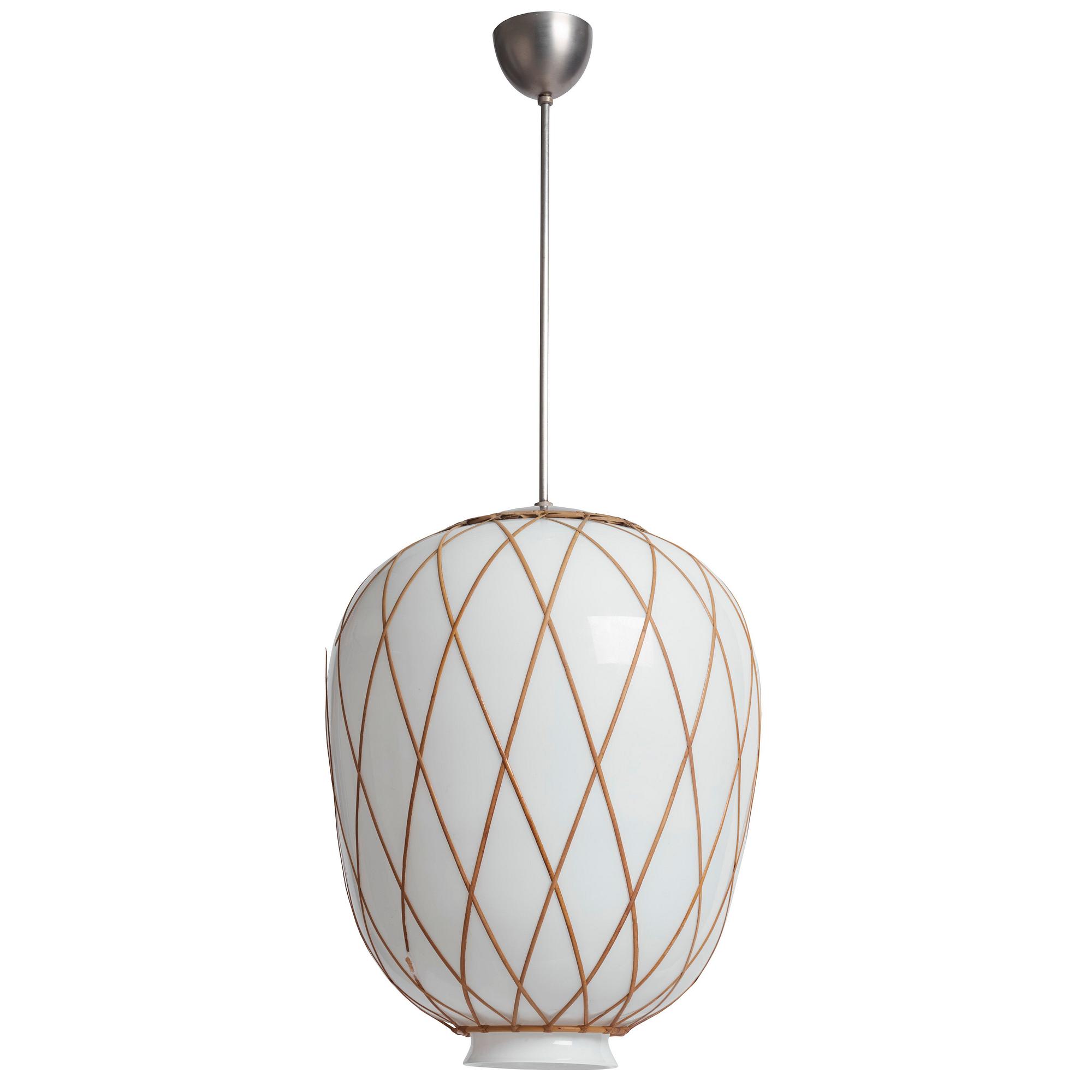 Harald Notini, taklampa, modell "11555" Arvid Böhlmarks Lampfabrik, Stockholm 1940-tal.