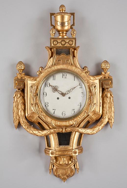 VÄGGPENDYL, gustaviansk stil, 1800-tal, urverk Junghans, 1900-tal.