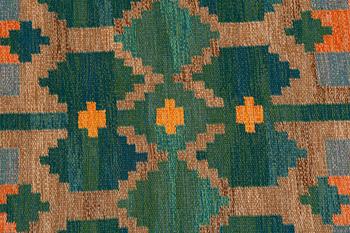 A flat weave by Judith Johansson, signed JJ, model "Plataner", 243 x 168 cm.