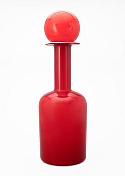 KARAFF, glas, Holmegaard, Danmark, 1900-talets mitt.