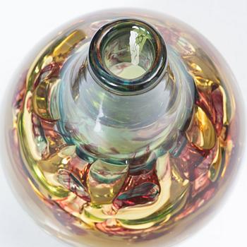 Helén Krantz, vas, glas, graal, "Airpocket", unik, Orrefors, signerad, år 2000.