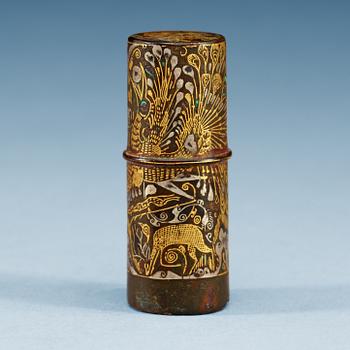 1827. An archaistic bronze piece for a cane.