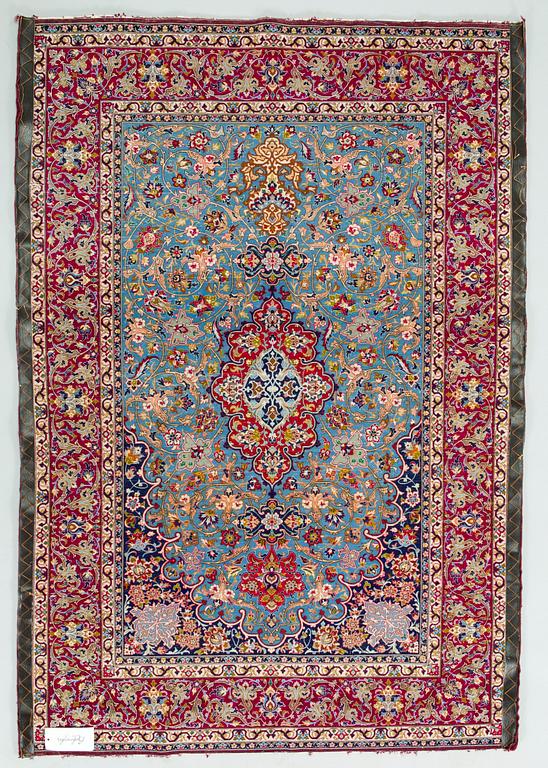 Matto, Isfahan, silkki. Noin 158 x 108 cm.