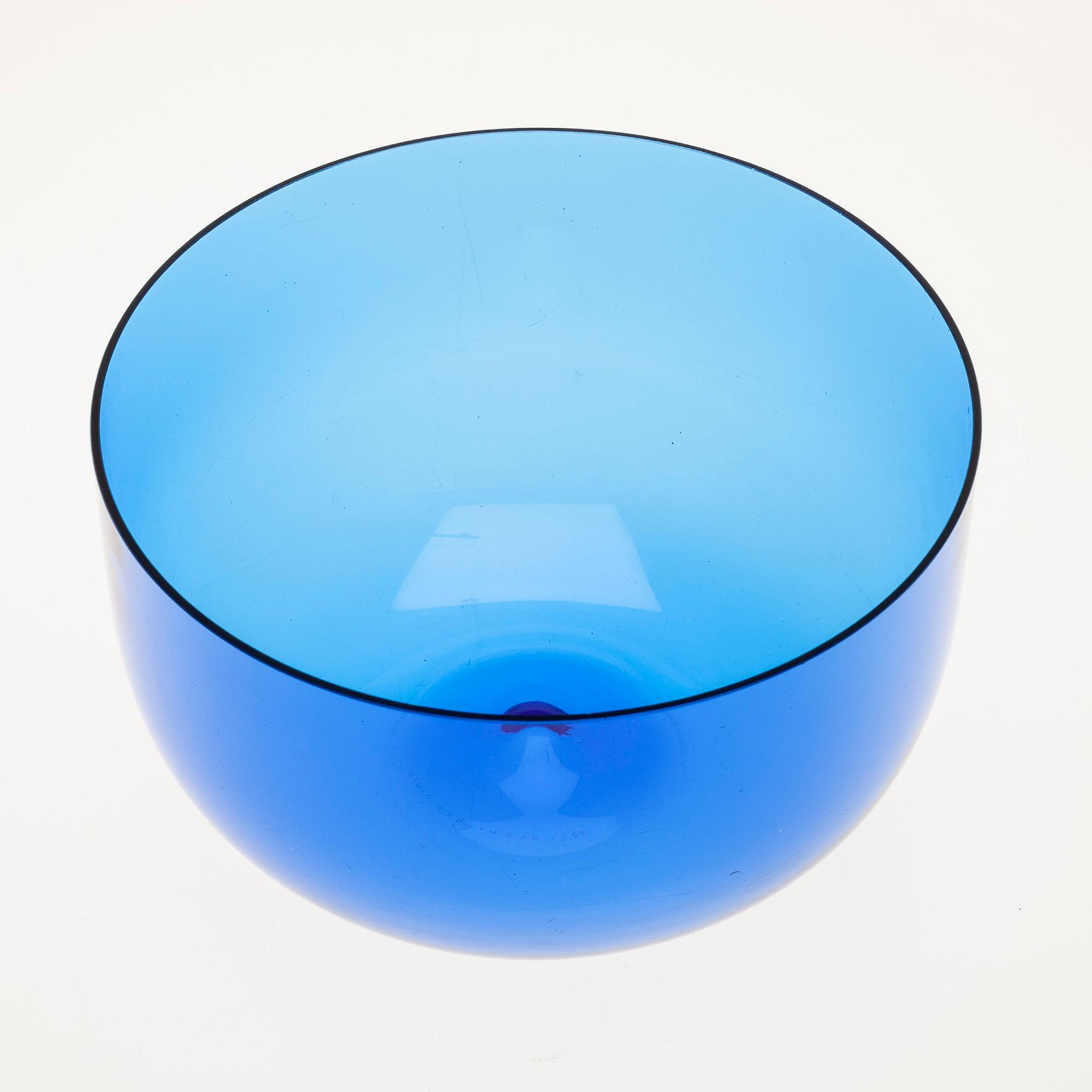 SKÅL, glas, signerad Timo Sarpaneva, numrerad, 1960-luku.