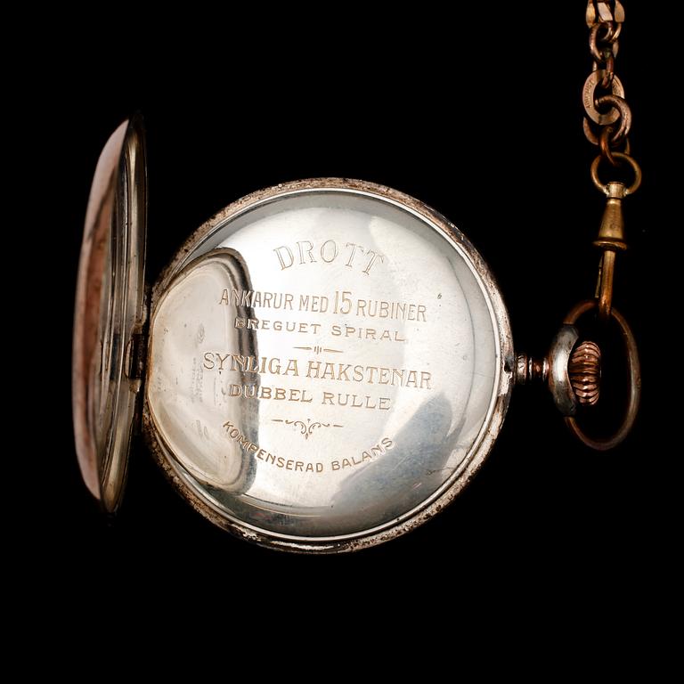 FICKUR, herr, Bolidensilver, Drott, sekelskiftet 1900.