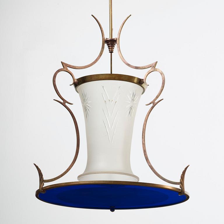 A Swedish Grace ceiling light, 1920's-30's.