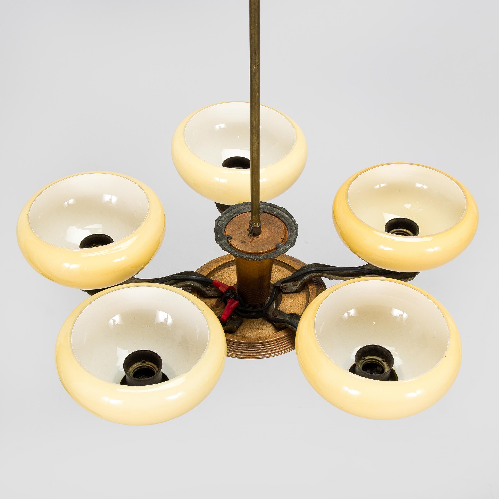 Paavo Tynell, taklampa, 1376/5, Taito, 1930-luku.