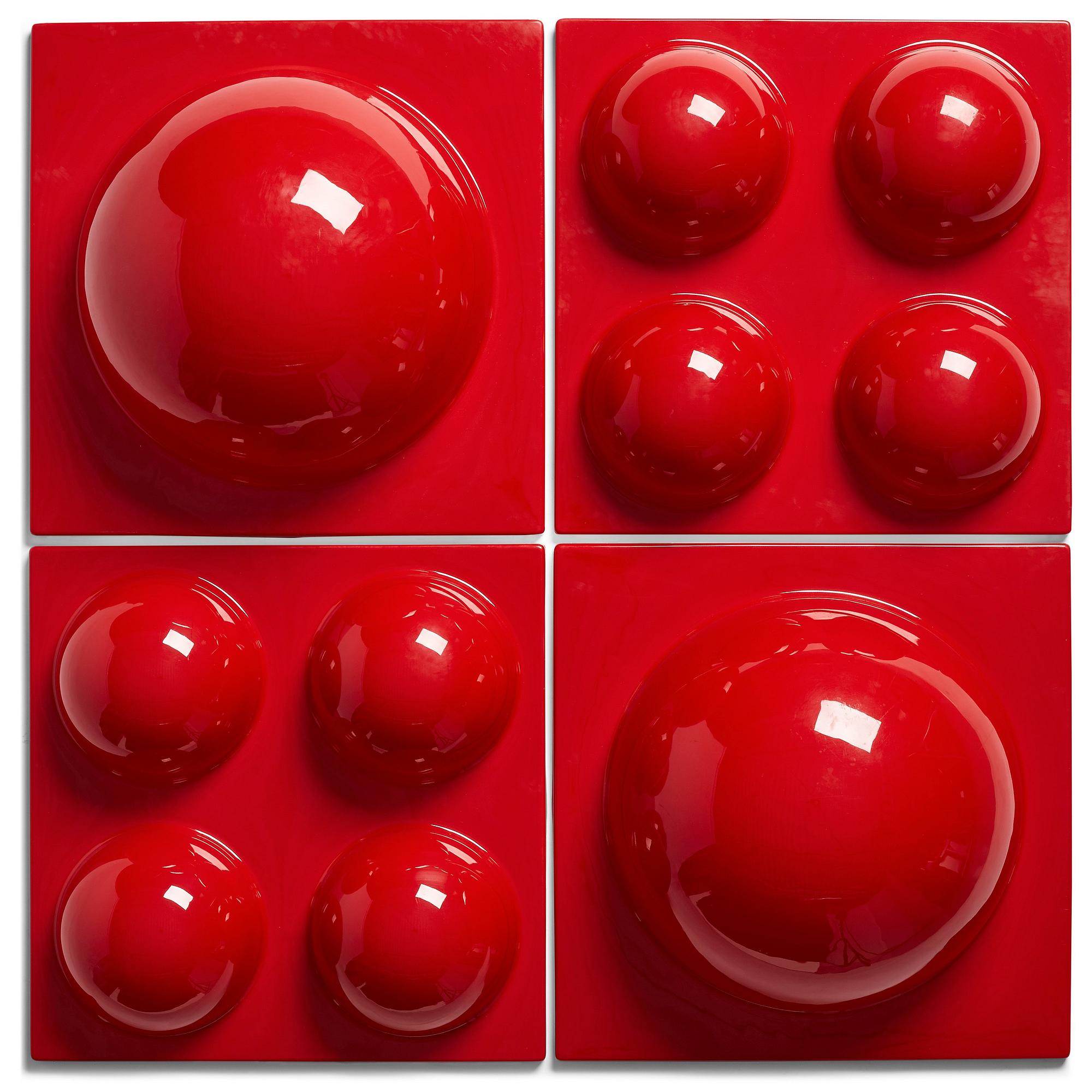 Verner Panton, "Bubble panels" 4 st, Lüber, Schweiz 1970-tal.