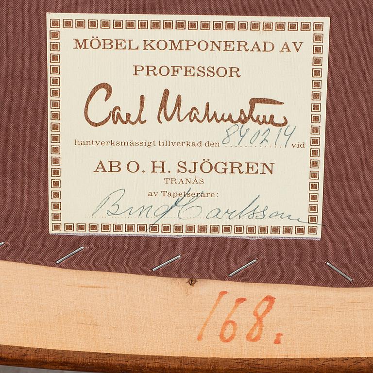 CARL MALMSTEN, fåtöljer, ett par, "Vår Fru", AB OH Sjögren, Tranås.