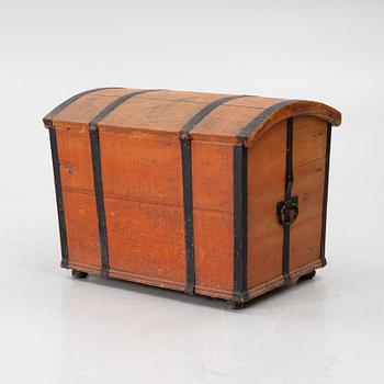 A folk art chest, Northern Sweden, 1850.