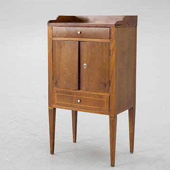 A late Gustavian bedside cabinet, early 19th Century.