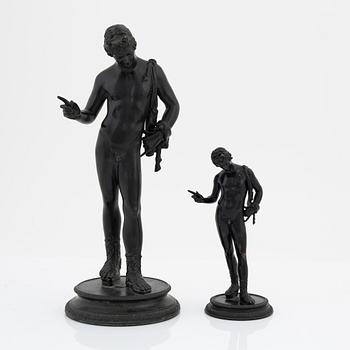 Sabatino De Angelis, after, two bronze sculptures, early 20th Century.