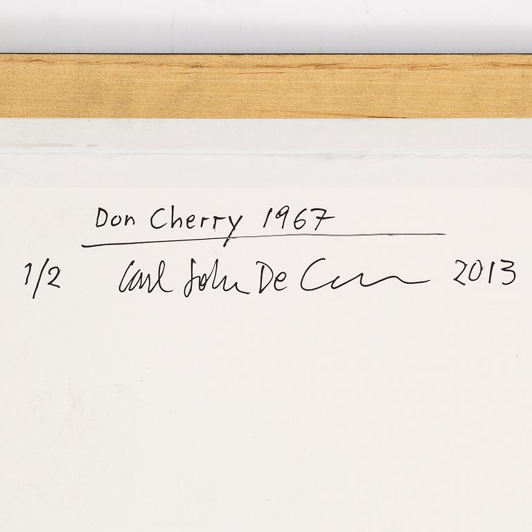 CARL JOHAN DE GEER, photograph signed and numbered 1/2 and dated 2103 on the back of the frame.