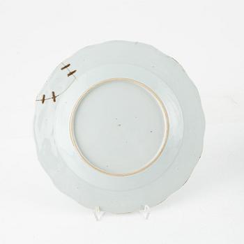 Bowl, jar, and three plates, porcelain, China, 18th-19th Century.