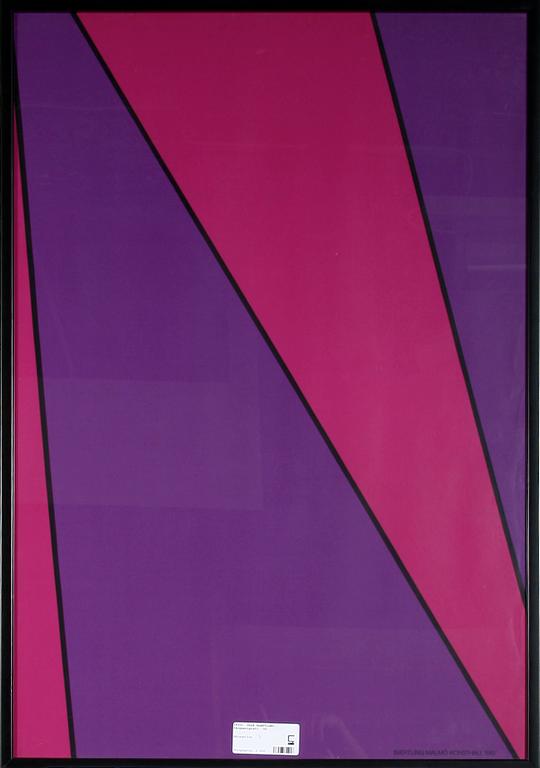 OLLE BAERTLING, färgserigrafi. Märkt i trycket Baertling/Malmö Konsthall 1981.