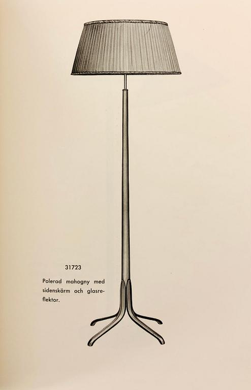 Bertil Brisborg, & Olle Elmgren (1894-1985), a pair of floor lamps, model "31723","NK-Hantverk", Nordiska Kompaniet, 1940s.