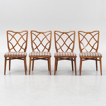 Bertil Fridhagen, a set of four 'Hans' Swedish Modern chairs, Svenska Möbelfabrikerna Bodafors, mid 20th Century.