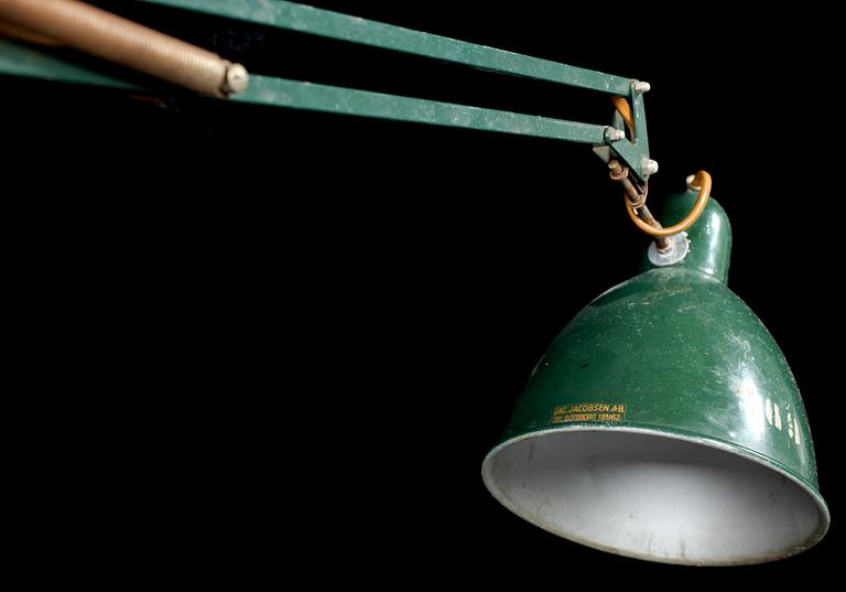 INDUSTRILAMPA, "Luxo 1001", Jacob Jacobsen, omkring 1900-talets mitt.