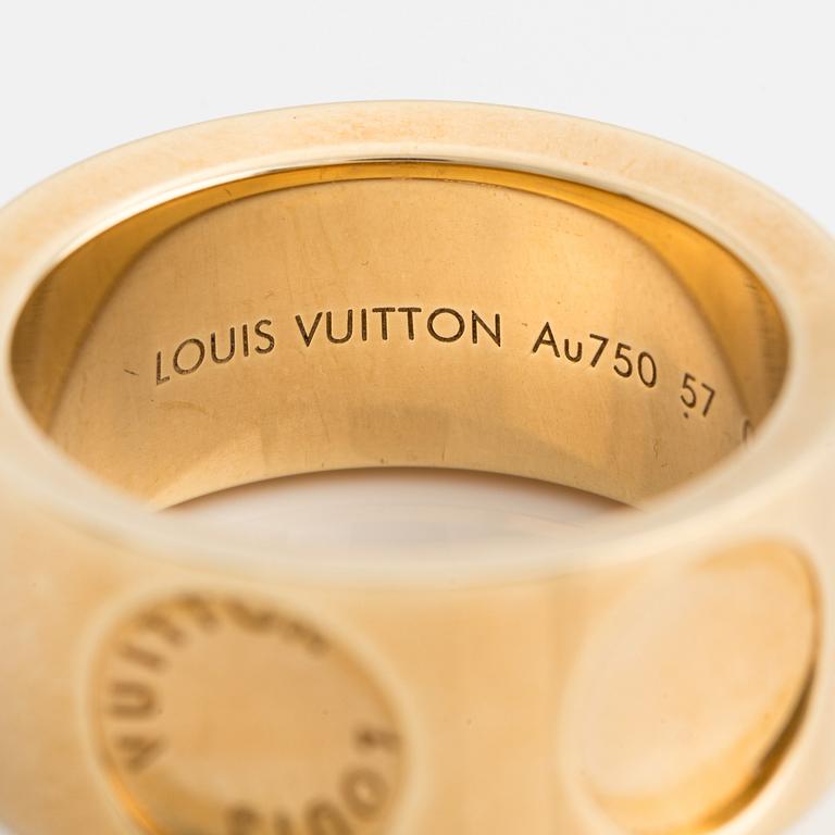 Louis Vuitton, an 18K gold 'Empreinte' ring with diamonds.