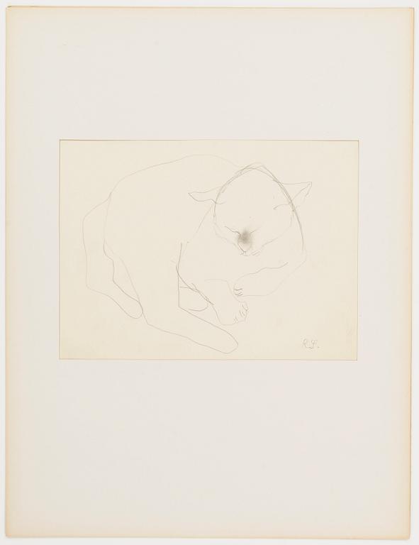 Ragnar Sandberg, pencil drawings, 4, signed RS.