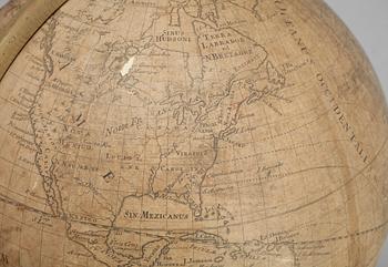 JORDGLOB, Globus terraqueus, märkt A Åkerman 1759, F Akrel 1789, E Åkerland 1804.