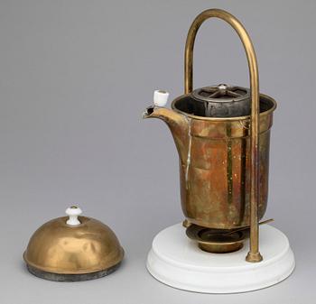 TESAMOVAR, mässing samt porslin, jugend, 1900-talets första del.