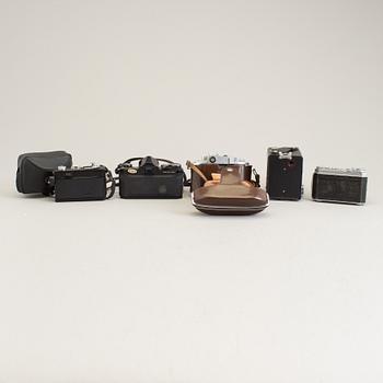 Ricoh 500G, Kodak Retina, Minolta A2, Six -20 Brownie E, Pentax Asahi,