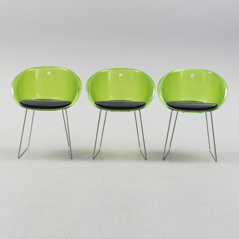 Three 'Gliss' chairs, Pedrali, Italy, end of the 20th century.