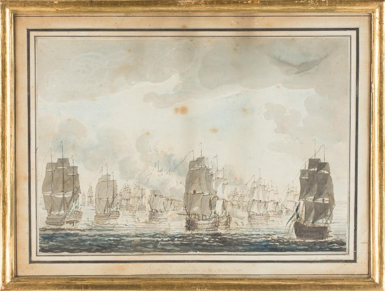 JOHAN PETER CUMELIN, four hand cloured etchings.