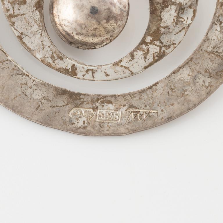 Tapio Wirkkala, earrings a pair, "Omena"/"Apple", silver.