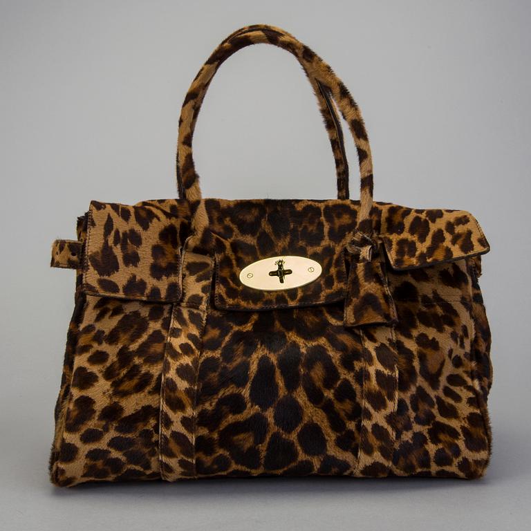 A Mulberry 'Bayswater' leopard imitation calf leather hand bag.