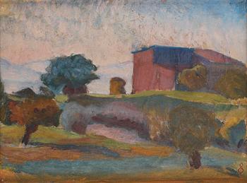 611. Ivan Aguéli, Landscape with houses.