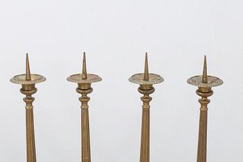 4 CANDELABRAS, barock-style, 20th century.