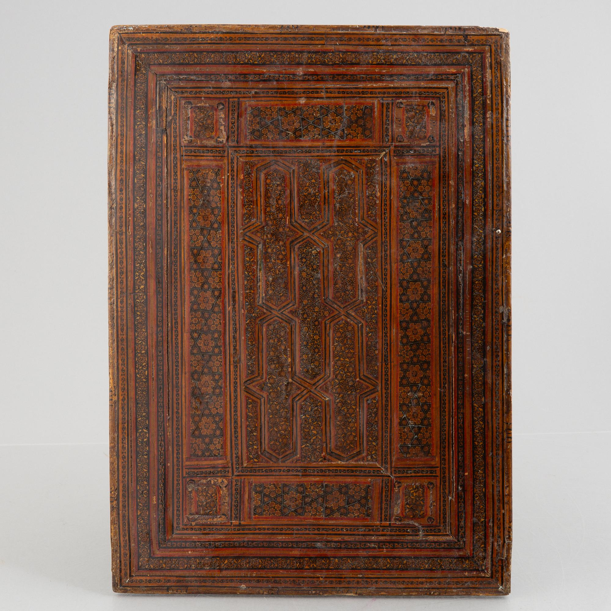 A Persian papier-maché mirror, first half of the 20th century.