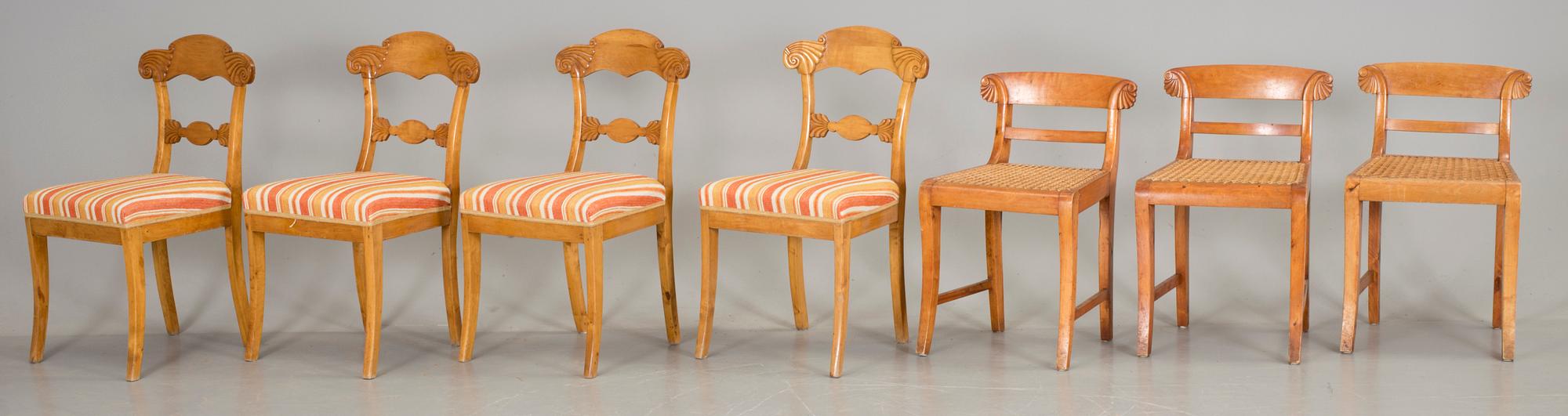 STOLAR, 4+3 st. Karl-Johan, 1800-talets mitt.