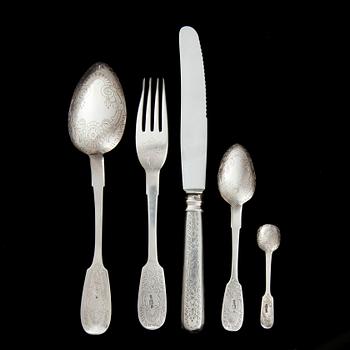 A TRAVEL CUTLERY SET.