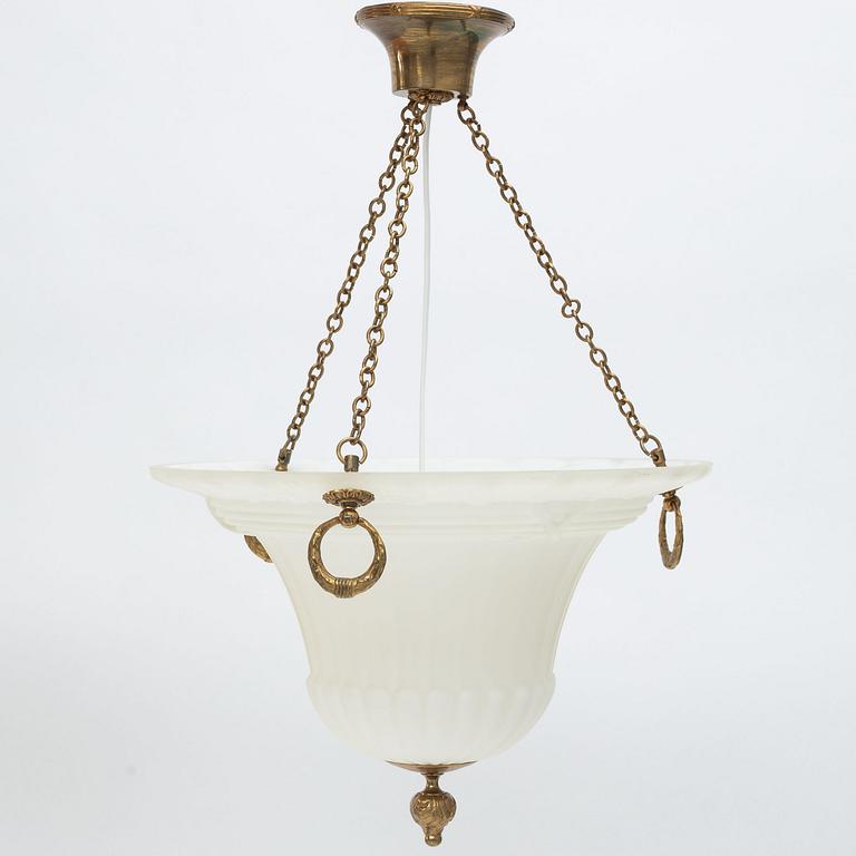 Harald Notini, taklampa, modell "5405", Swedish Grace, Arvid Böhlmarks Lampfabrik, 1920-tal.