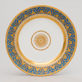 A RUSSIAN PLATE, Imperial porcelain factory, St. Petersburg, period of Nicholas II 1898?.