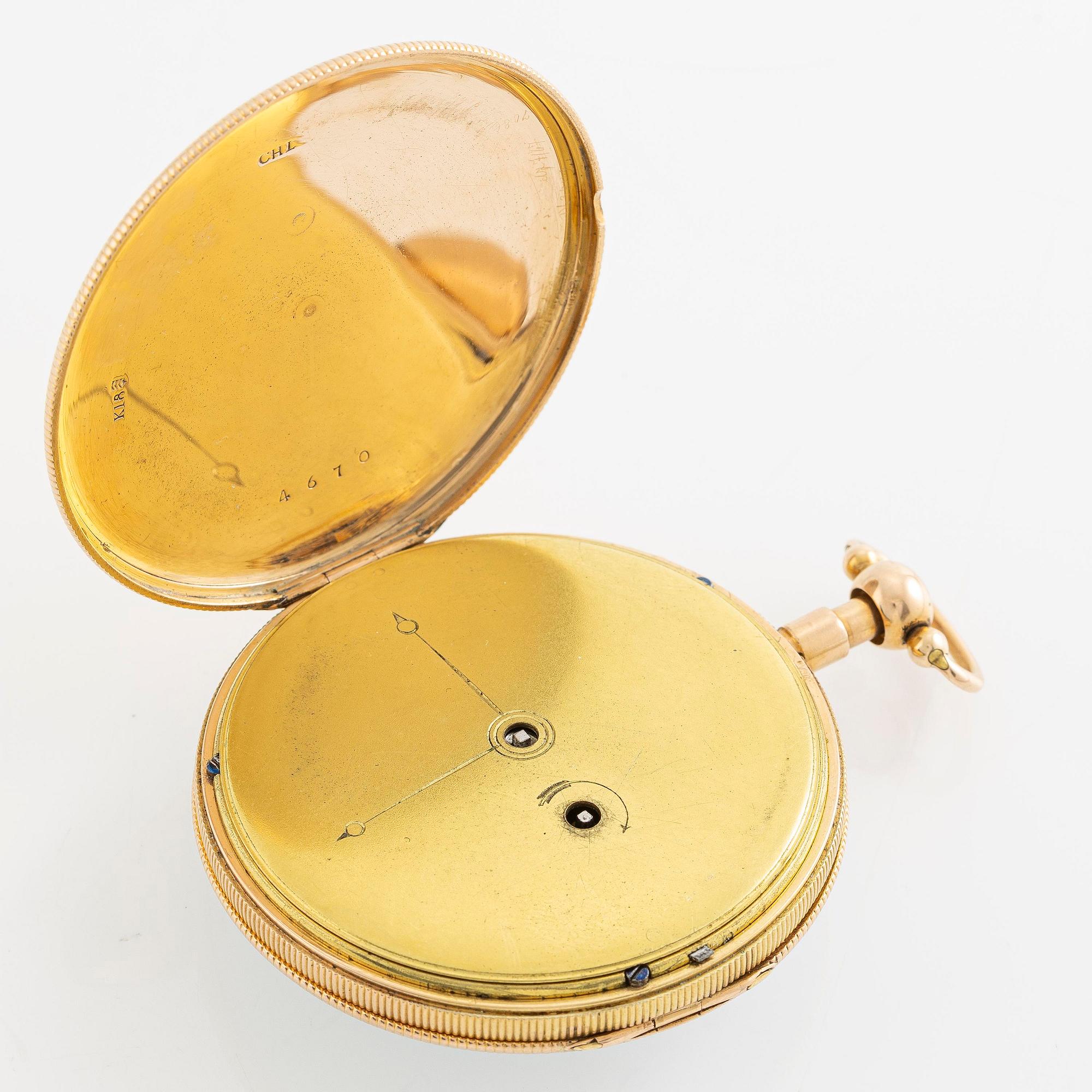 Pocket watch, repeater, ca 1820.