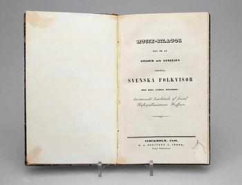 BOKVERK, "Svenska folkvisor", volym 1-4, P. A Nordstedt & söner, 1846.