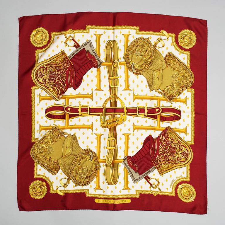 Hermès, scarf, "Selles a Housse".